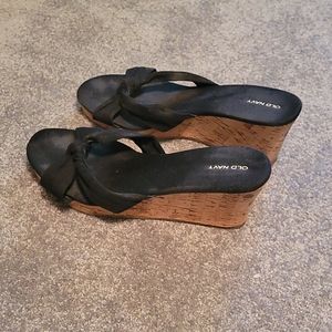 Old Navy canvas and cork wedges